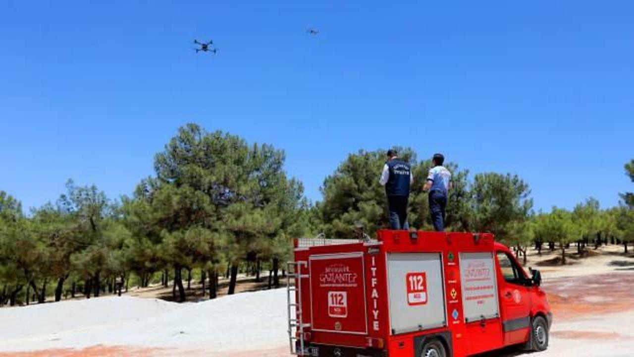 Gaziantep Büyükşehir itfaiyesi, termal drone ile nöbette