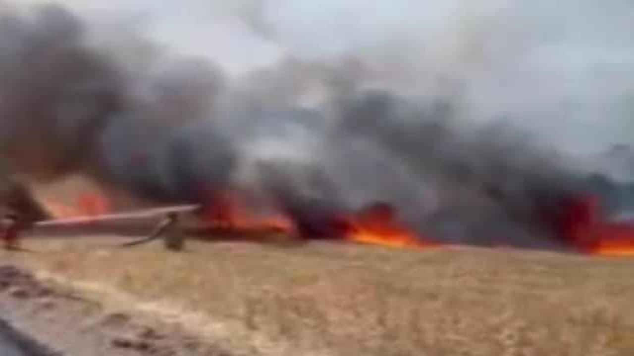 Çanakkale’de tarım arazisinde yangın çıktı