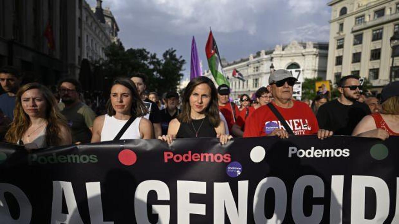 Madrid'de binlerce kişi Gazze soykırımını protesto etti