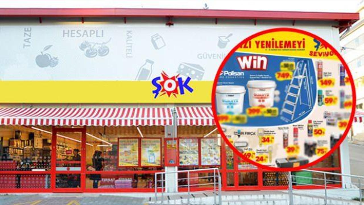 ŞOK'tan evini yenilemek isteyenlere müjde! Merdiven, boya ve takım çantası...