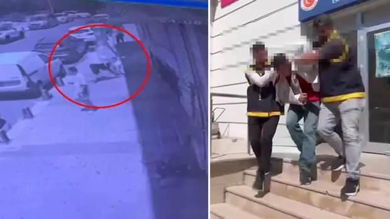 Zihinsel engelli &ccedil;ocuğu sokak ortasında darbetmişti! Tutuklandı