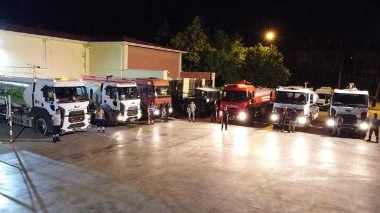 Konya Büyükşehir, Antakya'daki yangın söndürme çalışmalarına destek oluyor