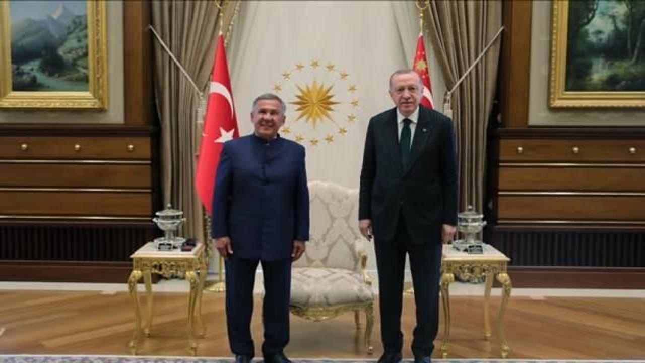 Cumhurbaşkanı Erdoğan, Tataristan Cumhurbaşkanı ile görüştü