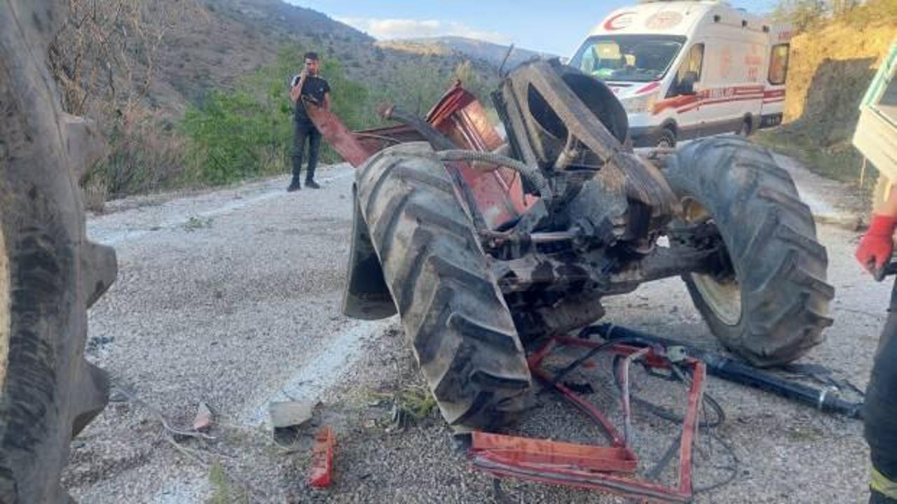 Karaman'da feci kaza! Devrilen traktörün sürücüsü öldü