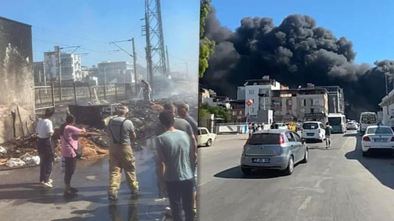 İzmir'de iki aydır toplanmayan çöp dağları alev alev yandı
