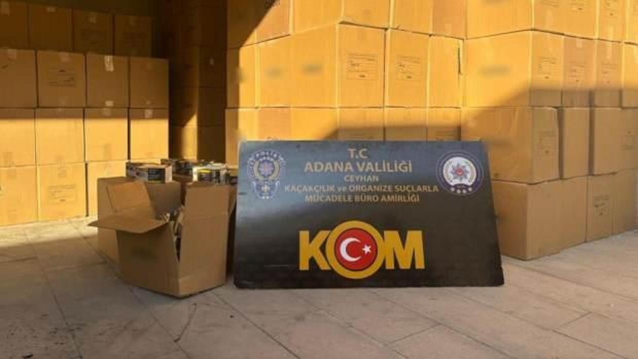 Adana'da 11 milyon 730 bin ka&ccedil;ak makaron ele ge&ccedil;irildi: 5 g&ouml;zaltı