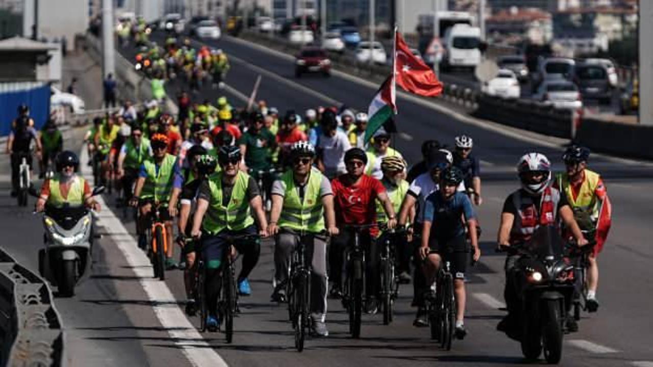 Anlamlı 15 Temmuz etkinliği... “Tek Bayrak Altında Kardeşlik İçin Pedal Çevir” 