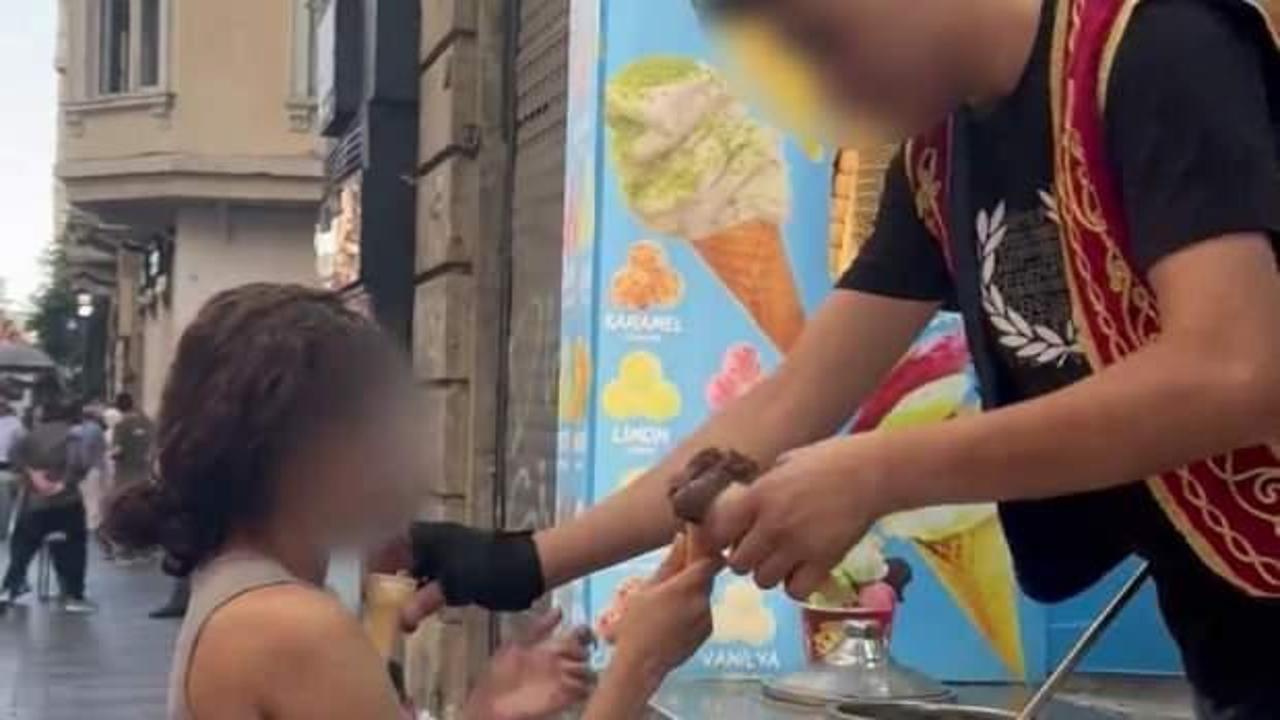 Külah oyunuyla kadını rahatsız etti: Dondurmacı mühürlendi!