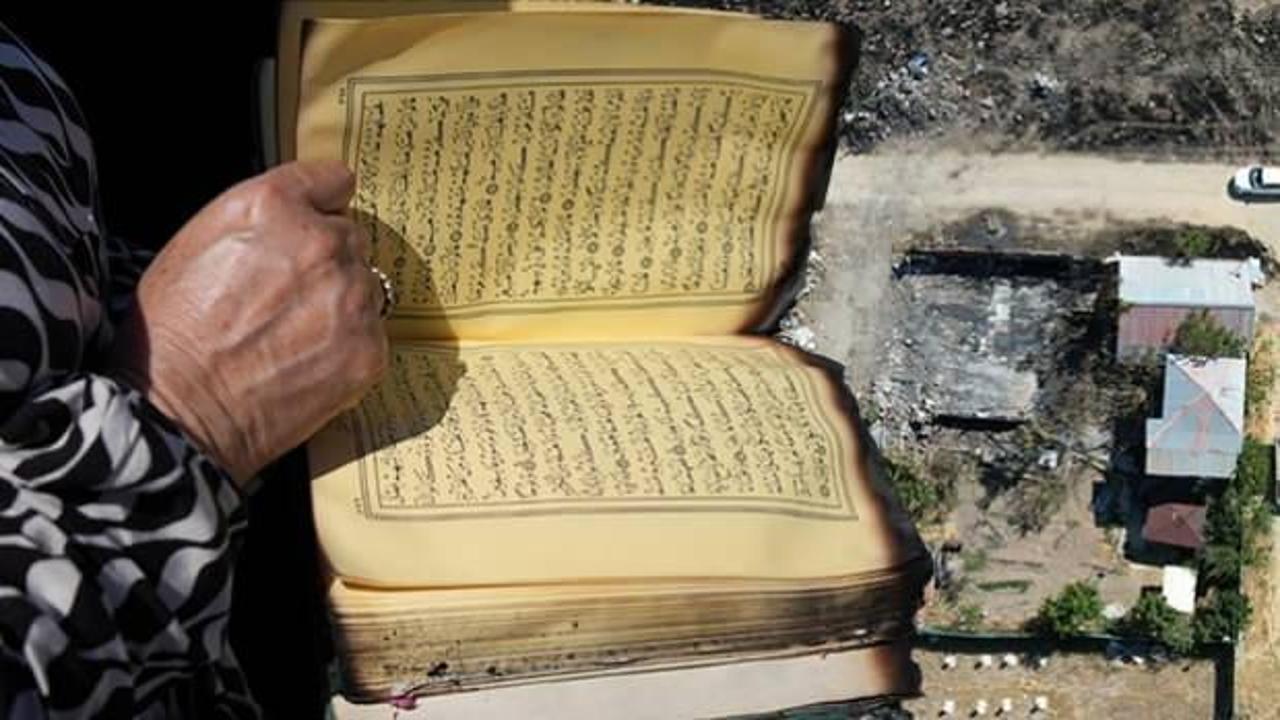 T&uuml;m ev k&uuml;le d&ouml;nd&uuml;, bir tek Kur'an-ı Kerim yanmadı