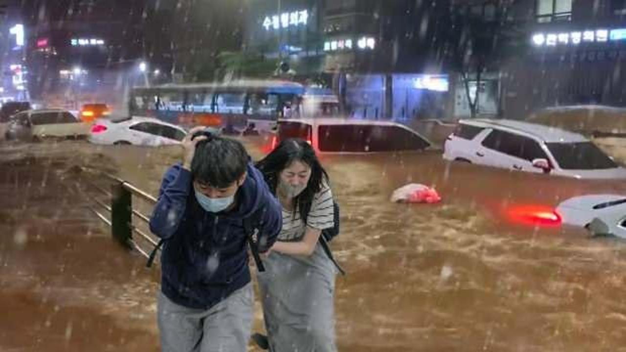 Güney Kore'de sel: 14 kişi can verdi
