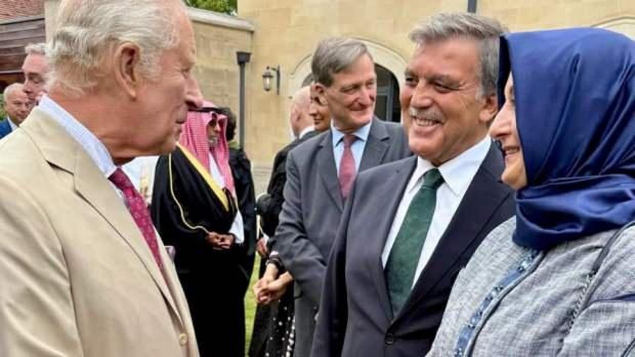Abdullah Gül İngiltere'de görüntülendi! Kral Charles ile sohbeti damga vurdu