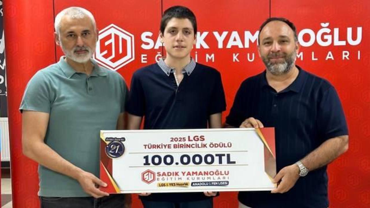 LGS şampiyonundan 100 bin TL'lik anlamlı bağış!