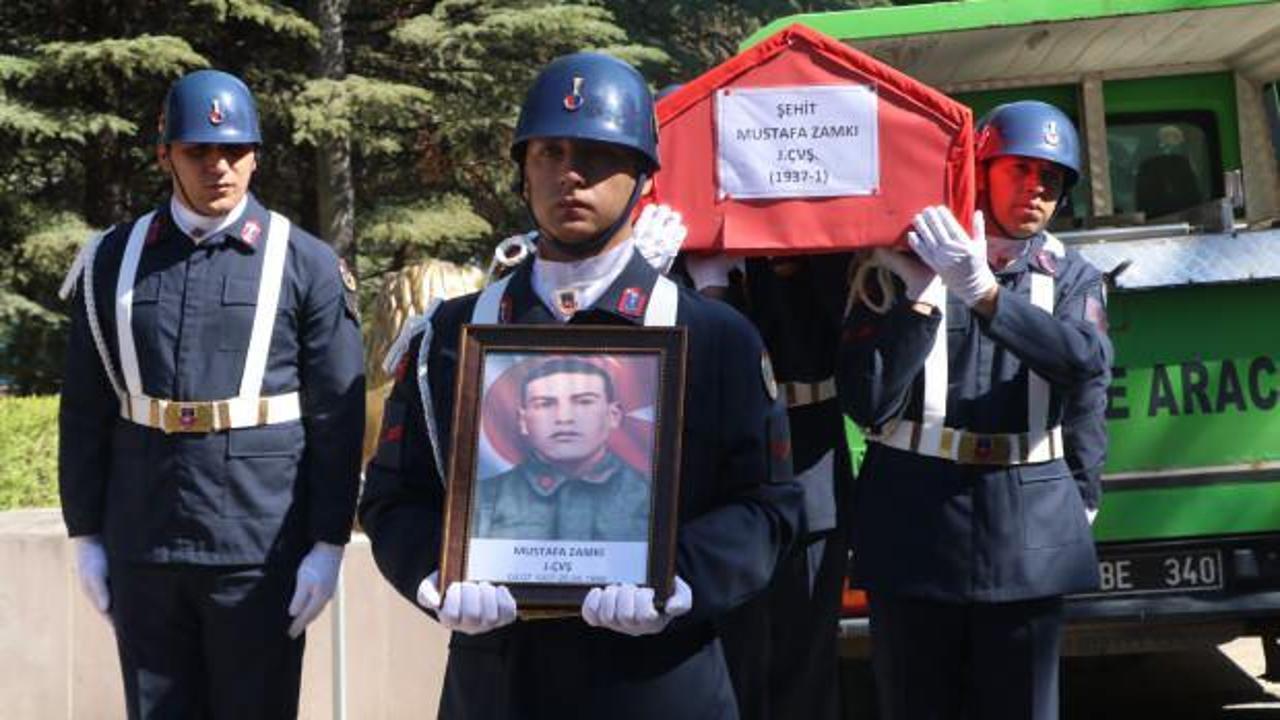 Şehidin cenazesi 67 yıl sonra memleketine defnedildi