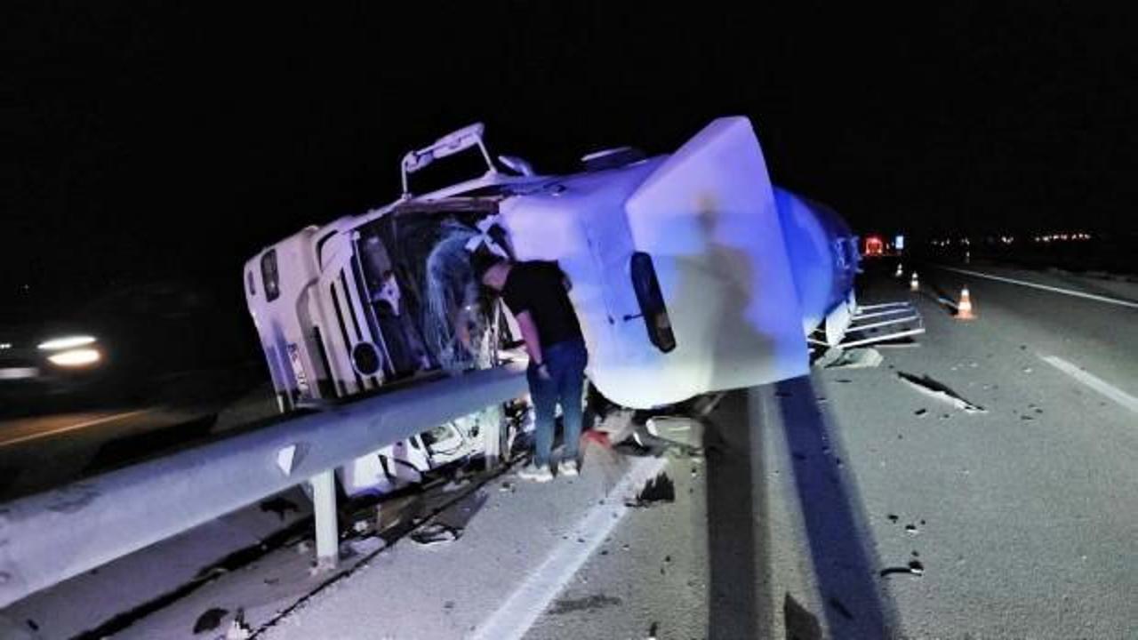 Devrilen tankerin şoförü öldü
