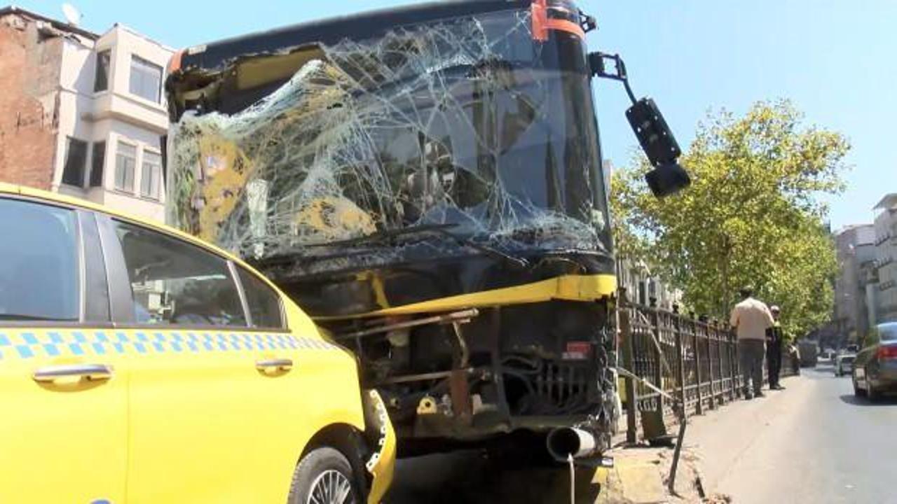 Beyoğlu'nda 10 araca çarpan İETT otobüsünün şoförü gözaltında