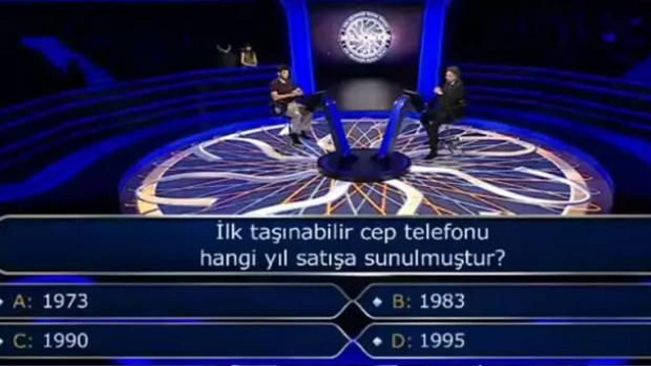 İlk taşınabilir cep telefonu hangi yıl satışa sunulmuştur? Milyoner'de dikkat çeken soru