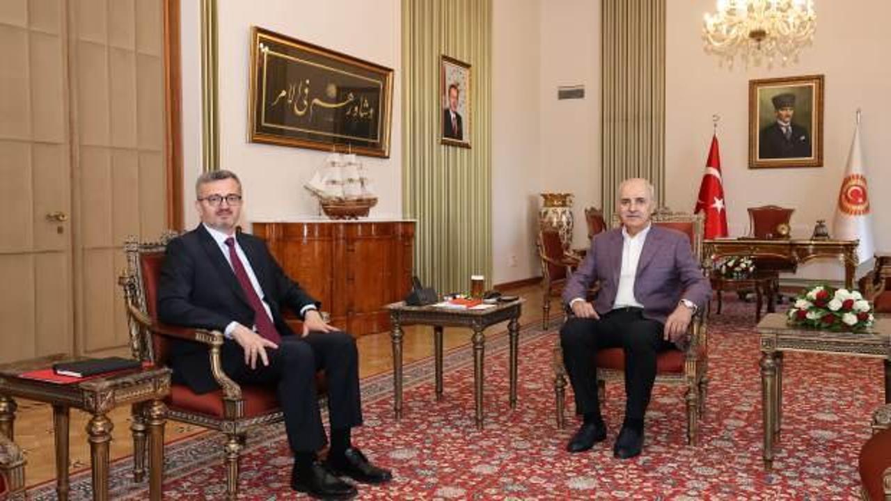 Kurtulmuş, İletişim Başkanı Duran'ı makamında kabul etti