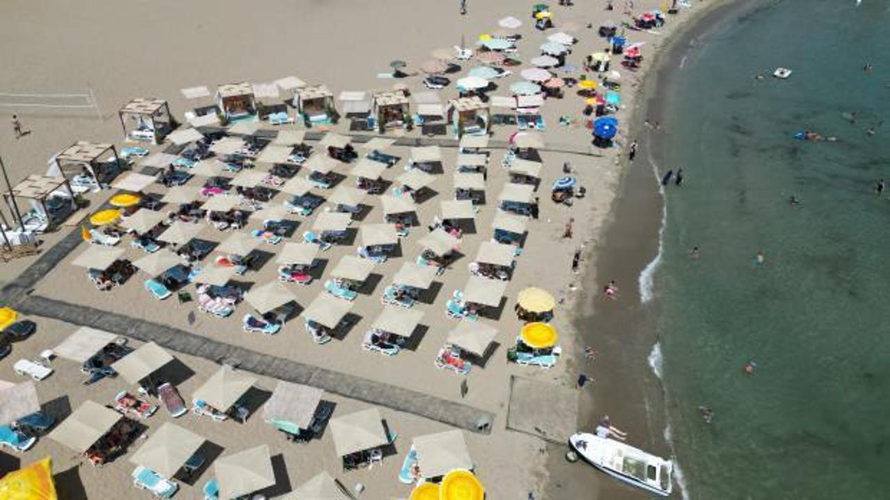 Tekirdağ'ın mavi bayraklı plajlarında yoğunluk yaşanıyor