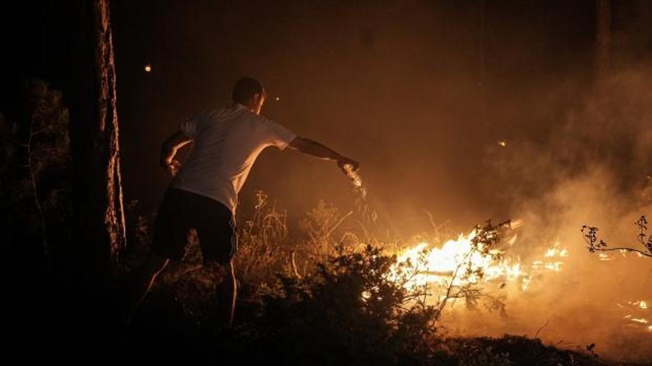 Yer: Bursa! Pet şişelerle alevleri söndürmeye çalıştılar 