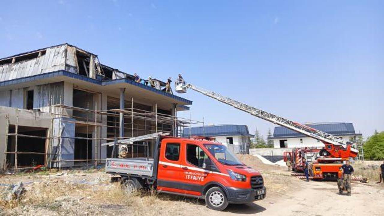 Ankara'da villalar bölgesinde korkutan yangın!