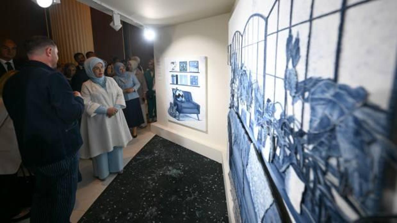 Emine Erdoğan, "Bahçedeki Sırlar" sergisinin açılışını yaptı