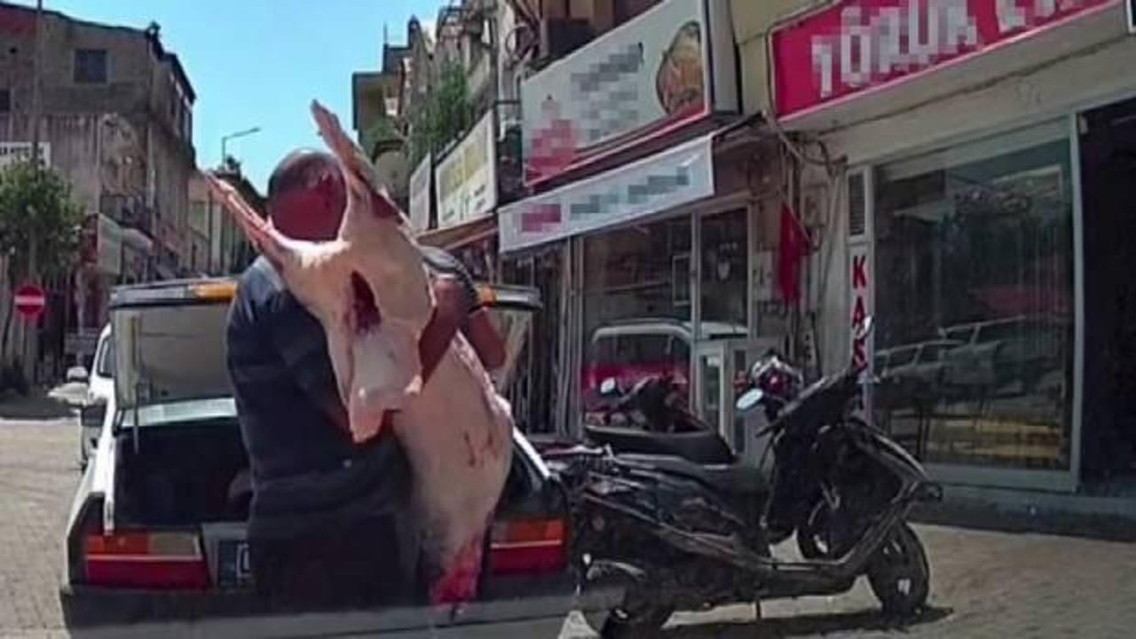 Yer: Adana! Araç bagajında et taşıdılar 