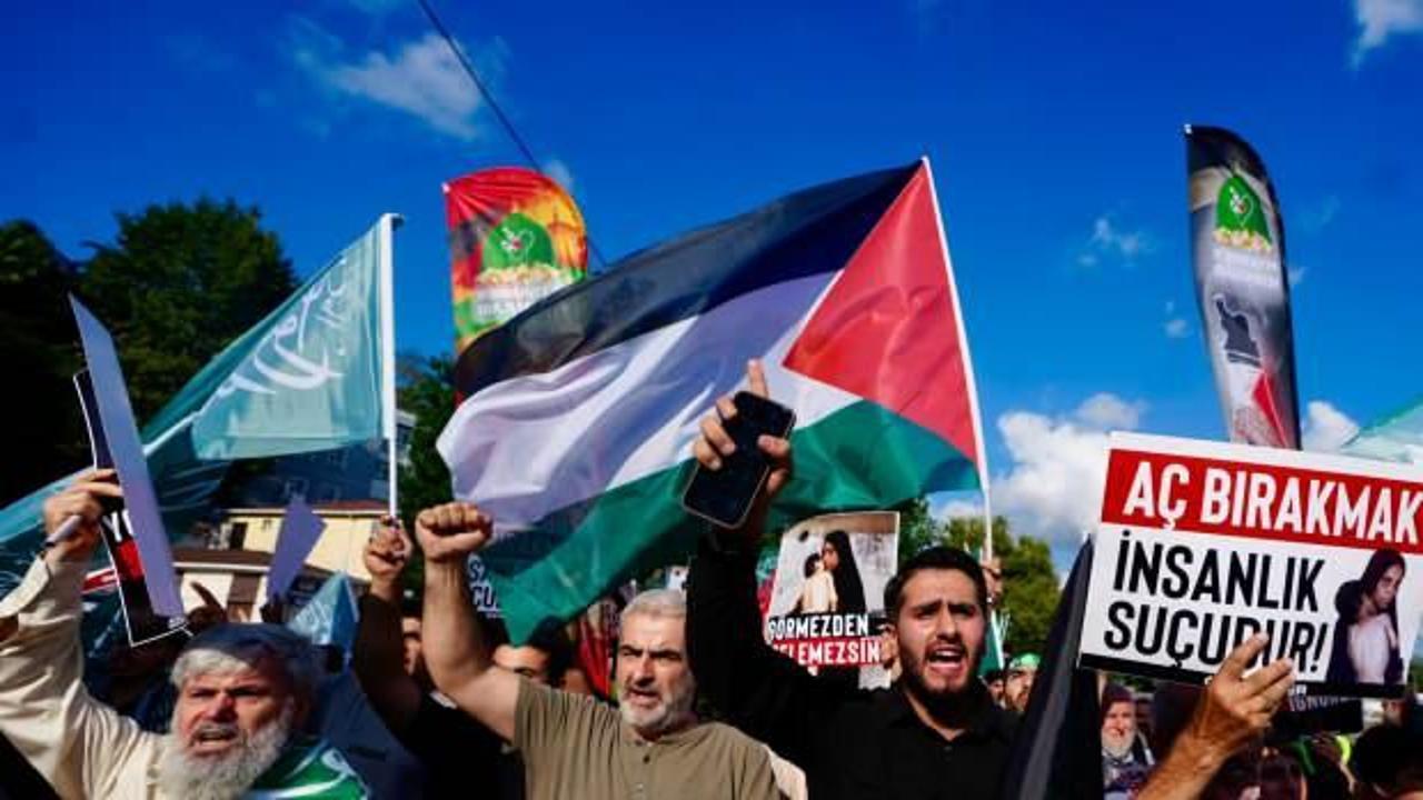 İstanbul&rsquo;da on binler Gazze&rsquo;ye destek i&ccedil;in ABD Konsolosluğuna y&uuml;r&uuml;d&uuml;