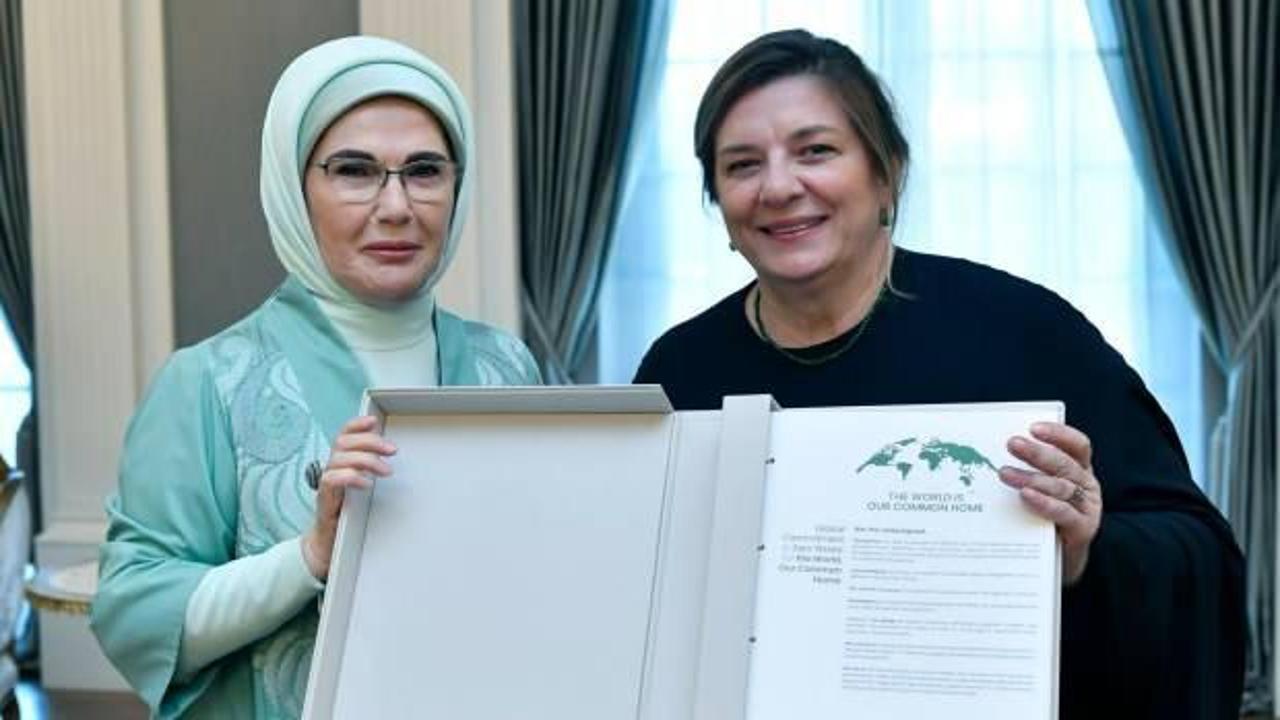 Emine Erdoğan, Gürcistan Cumhurbaşkanı'nın eşini Beştepe'te ağırladı