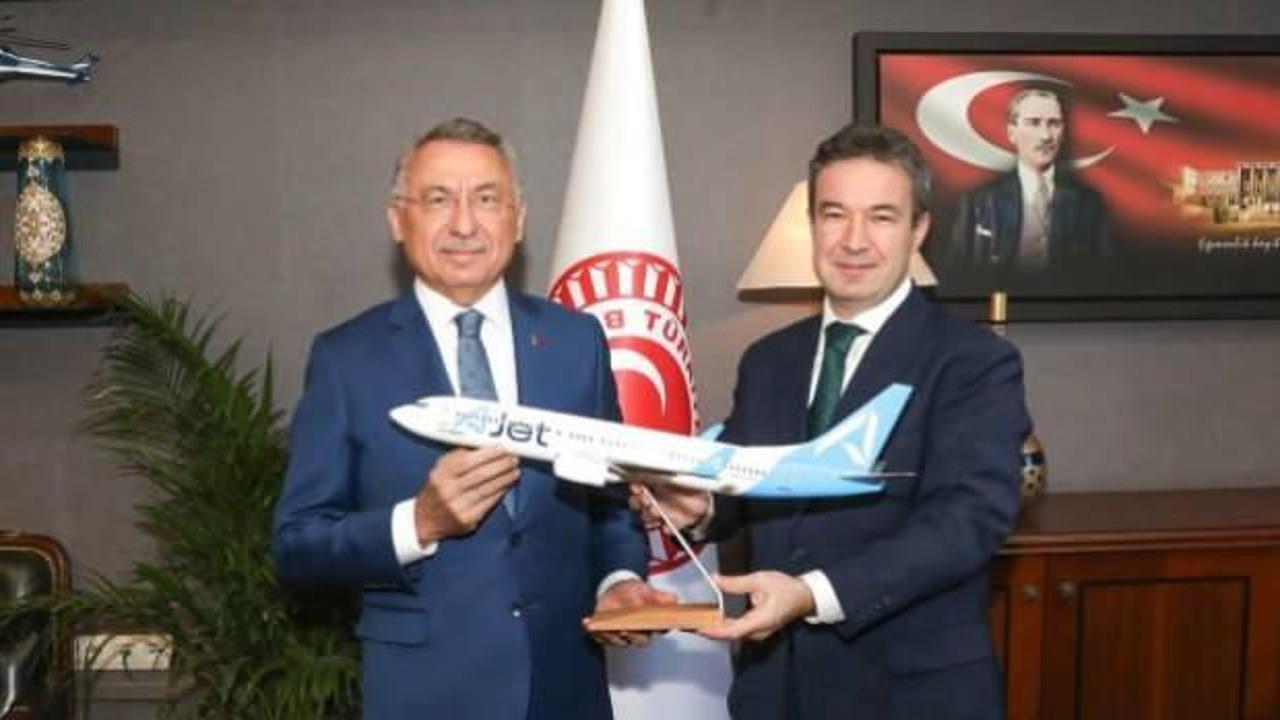 TBMM Dışişleri Komisyonu Başkanı Oktay, AJet Genel Müdürü Sarp ile görüştü