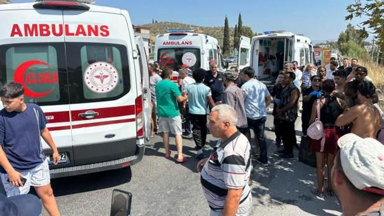 Aydın'da tur minibüsü devrildi: 7 turist yaralandı