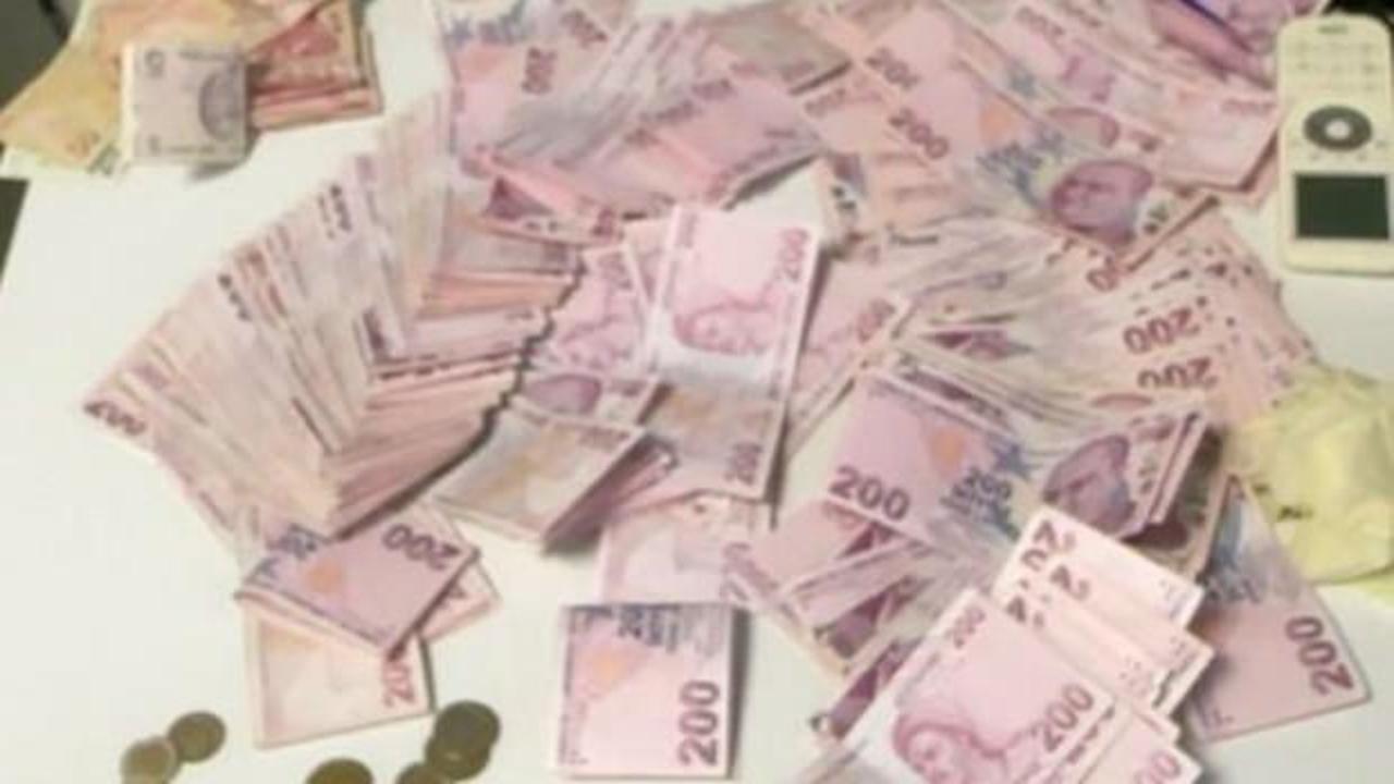 Dilencinin üzerinden 45 bin lira çıktı