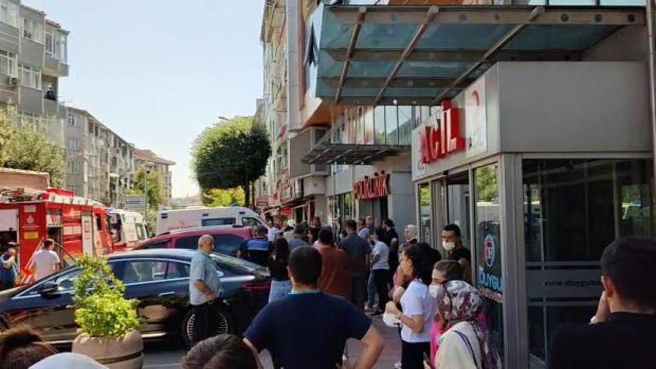Gaziosmanpaşa'da hastanede yangın paniği!