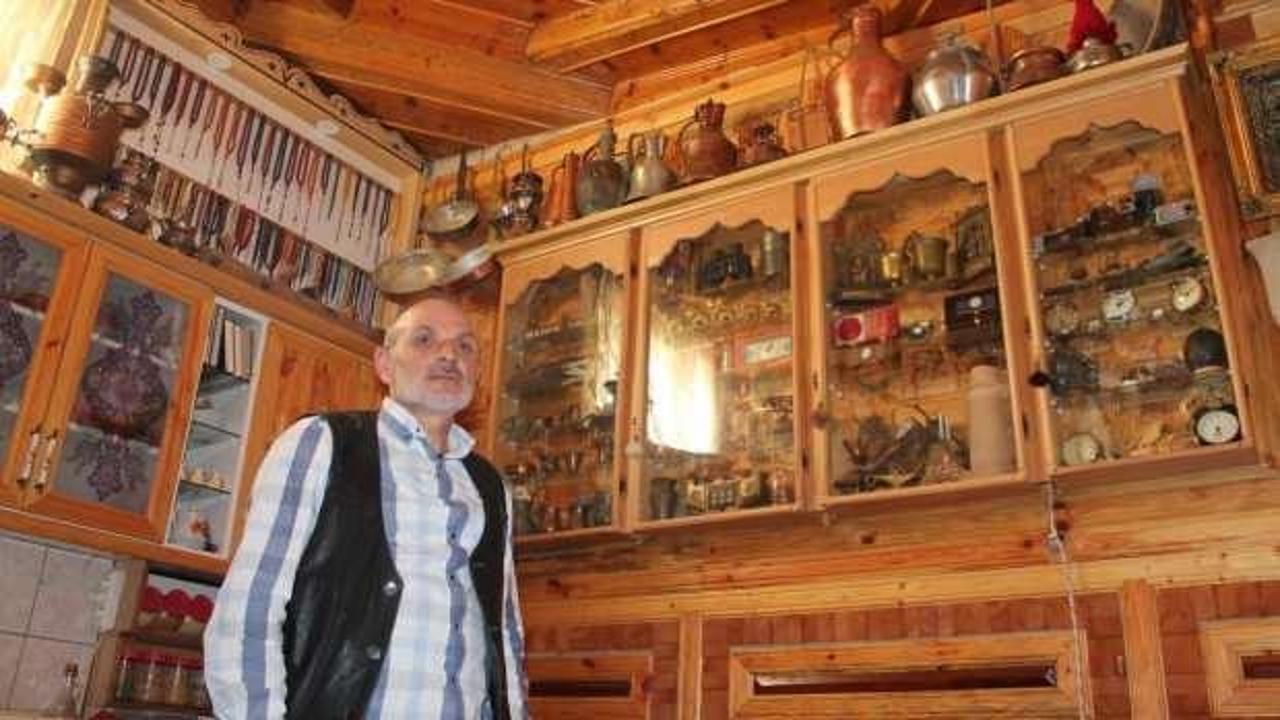 Kazandığının yarısını harcıyor! Evinde, 300 yıllık tencere bile var 