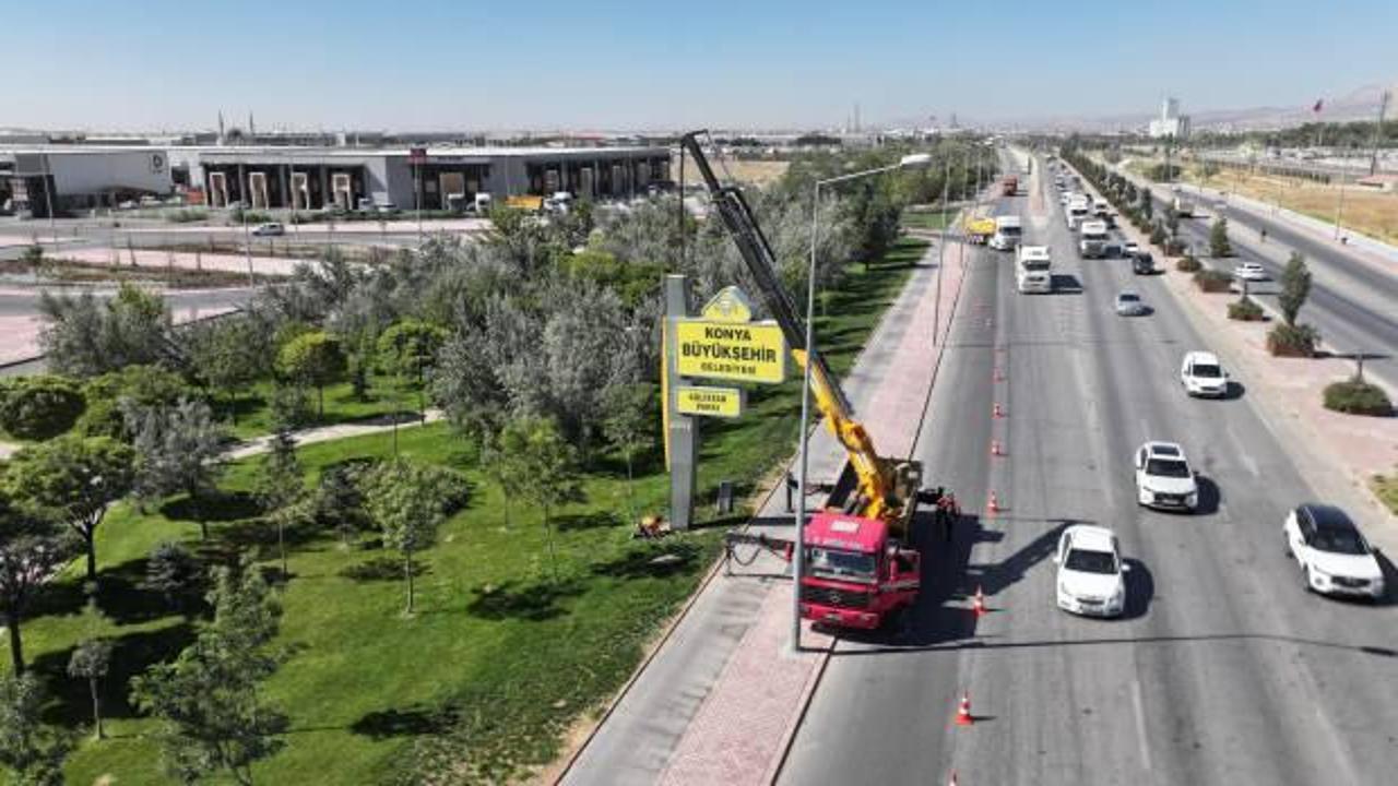 Konya'da totem ve tabelalar kaldırılıyor