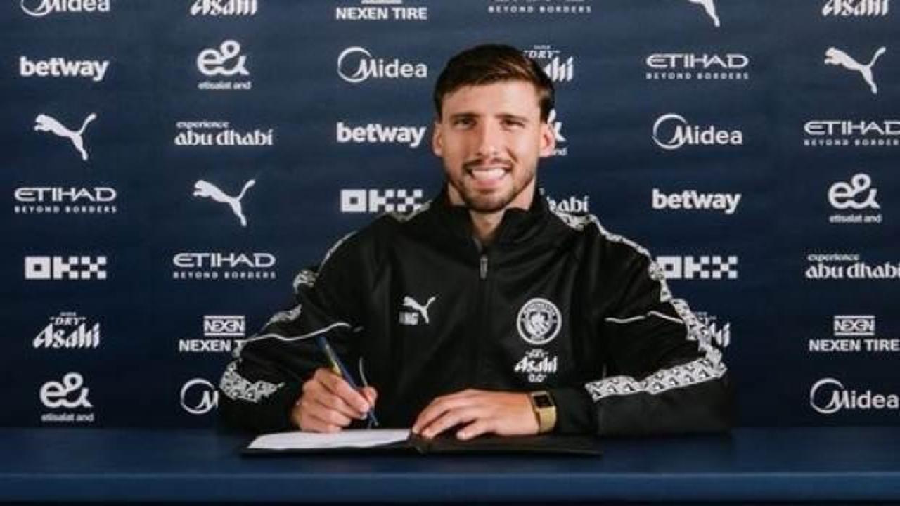  Manchester City'de Ruben Dias 4 yıllık imzayı