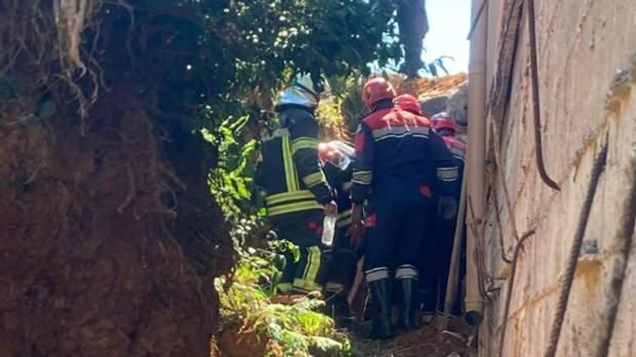Trabzon'da toprak kayması: Bir işçi yaralandı