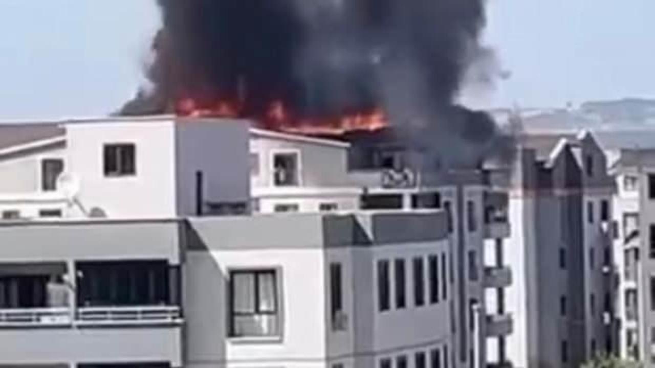 Bursa'da 6 katlı apartmanda yangın