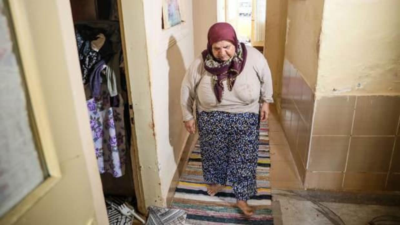 Yıkılacak binada bir başına kalan kadın: 'Gidecek hiç kimsem yok'
