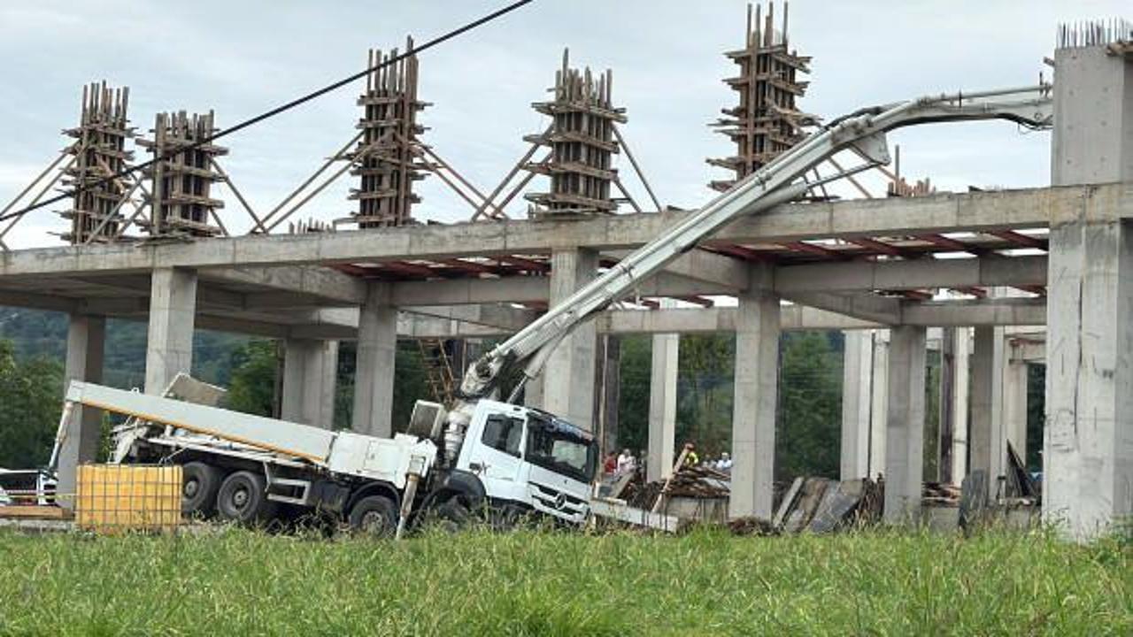 Devrilen beton pompasının bomunun çarptığı işçi öldü