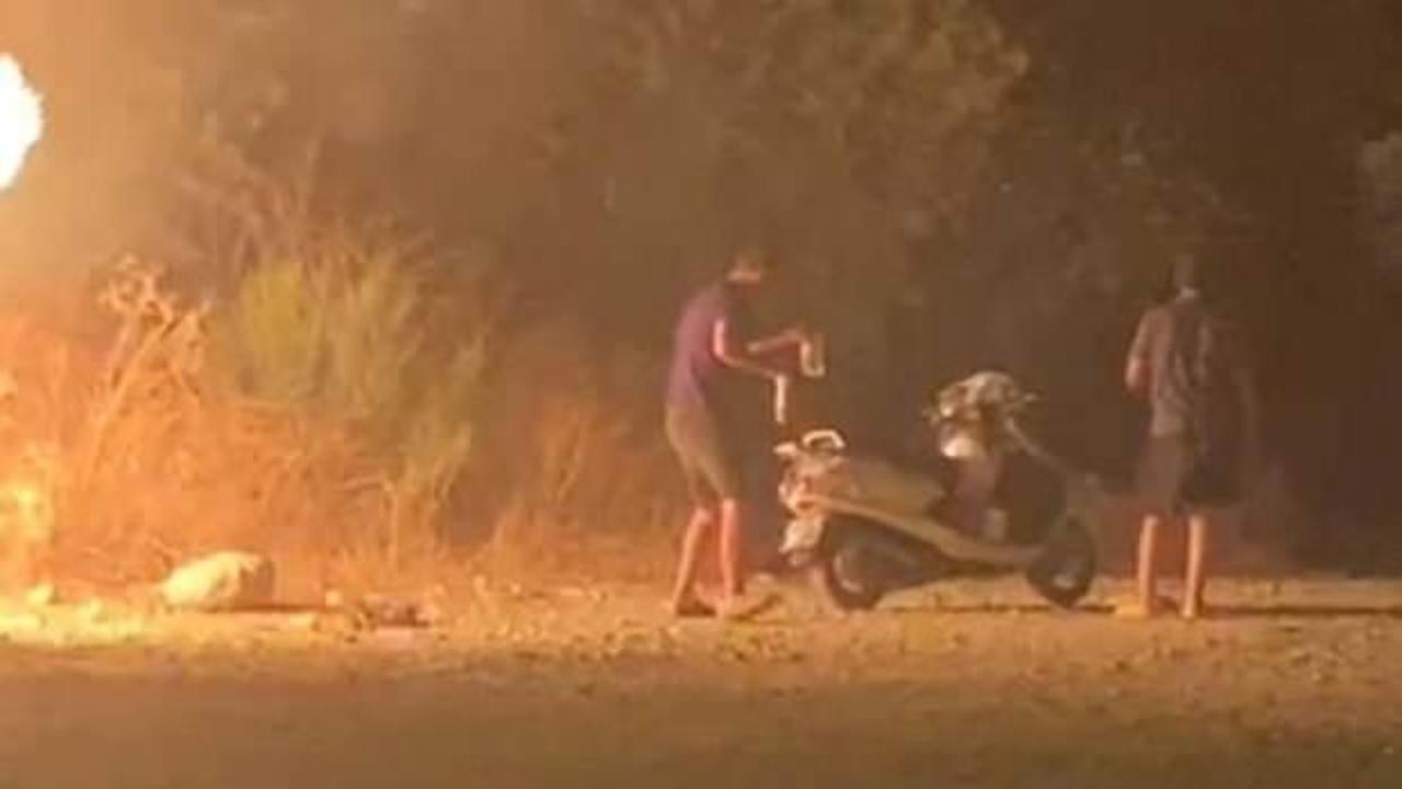 Sabaha karşı motosikletle gelip, ormanı ateşe verdiler!