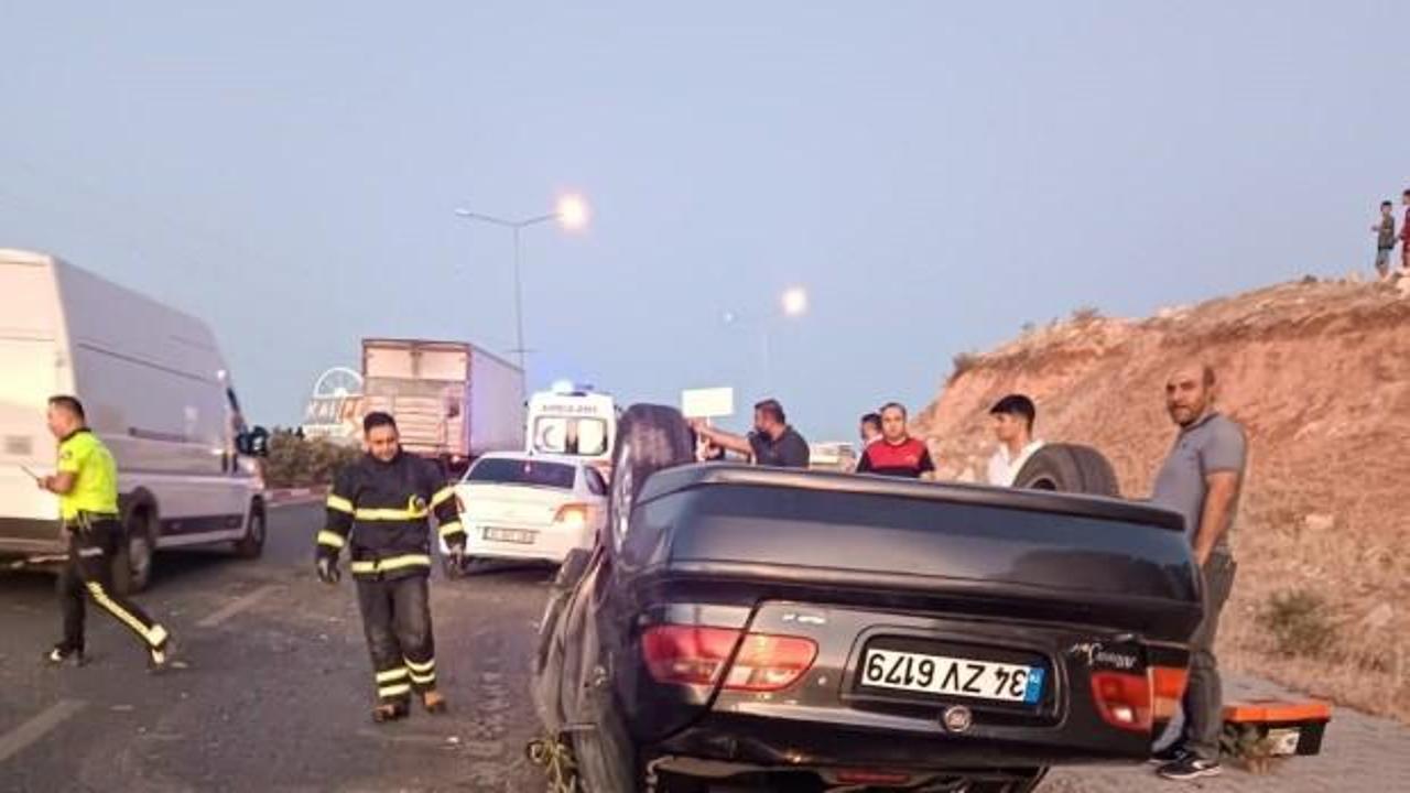  Siirt&rsquo;te otomobil takla attı! Bir kişi yaralandı