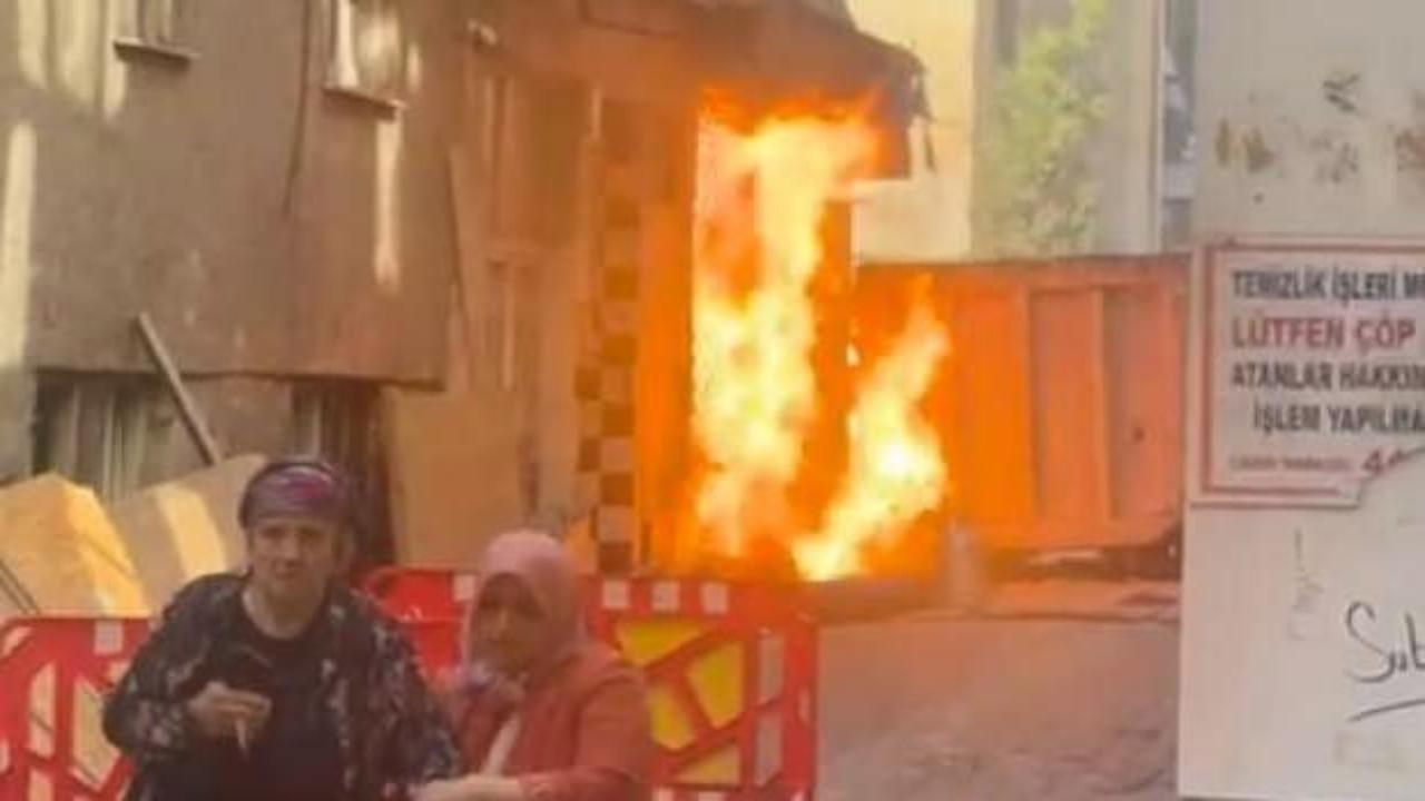 Zeytinburnu'nda binada doğal gaz kaçağı nedeniyle yangın çıktı