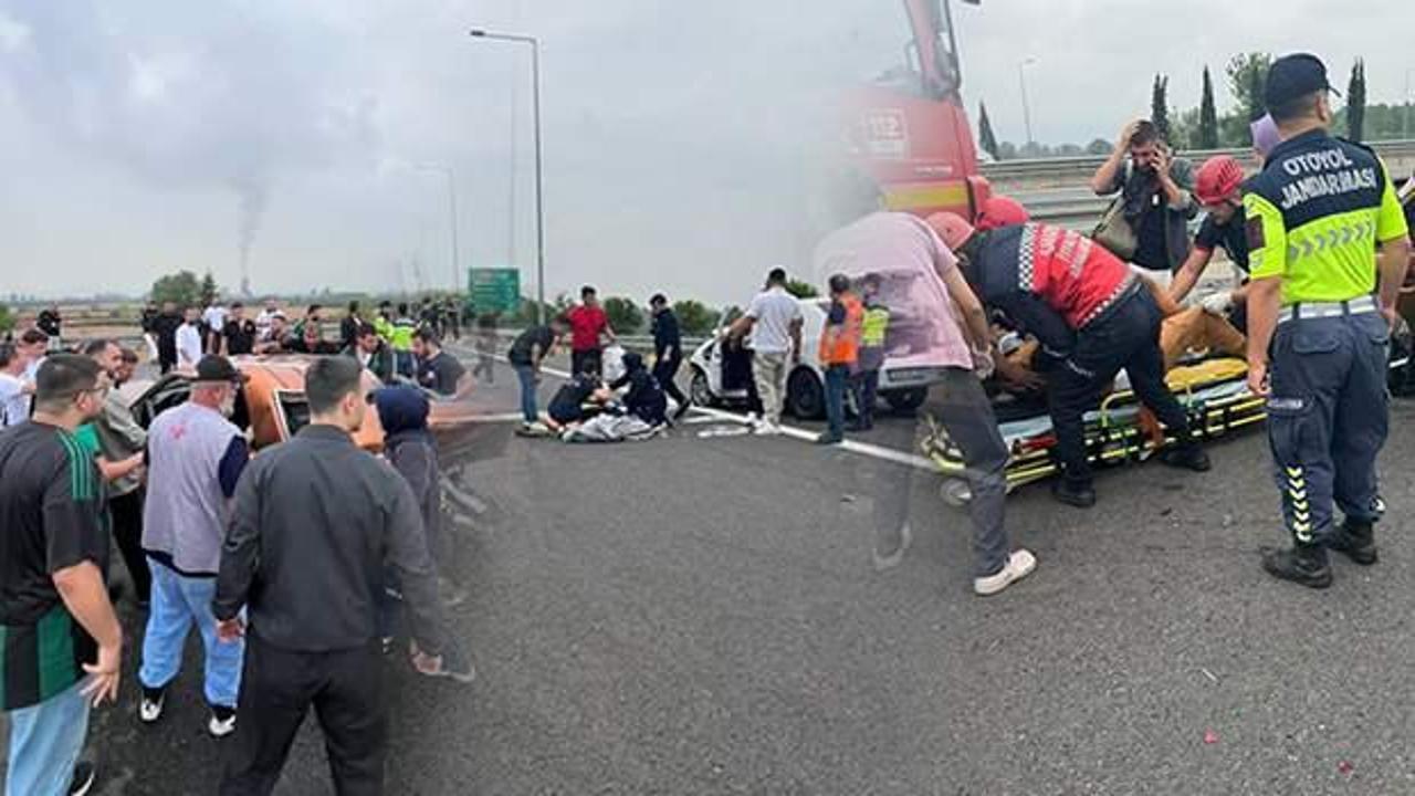 Kuzey Marmara Otoyolu&rsquo;nda kaza, ara&ccedil; hurdaya d&ouml;nd&uuml;! Yaralılar var
