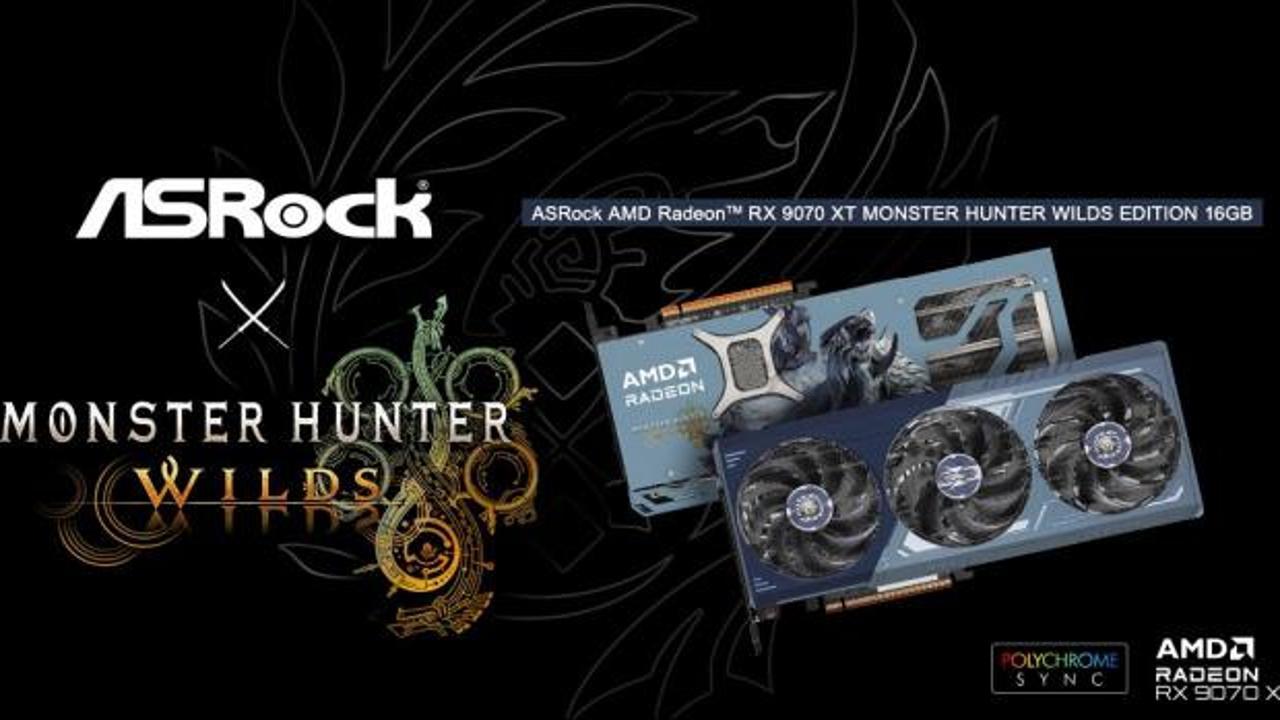 ASRock ve Capcom iş birliğiyle MONSTER HUNTER WILDS'li RX 9070XT ekran kartı geliyor