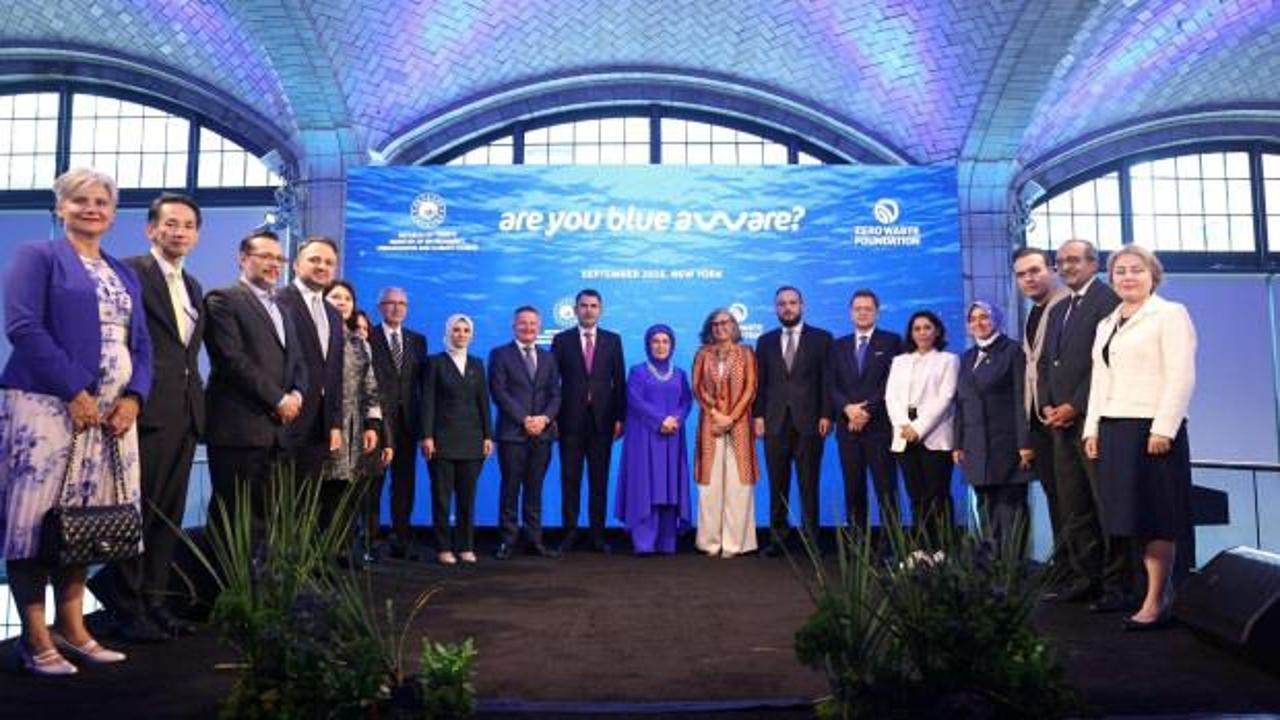 Bakan Kurum, New York'taki "Sıfır Atık Mavi-Damla Damla" Sergisi'nin açılışında konuştu