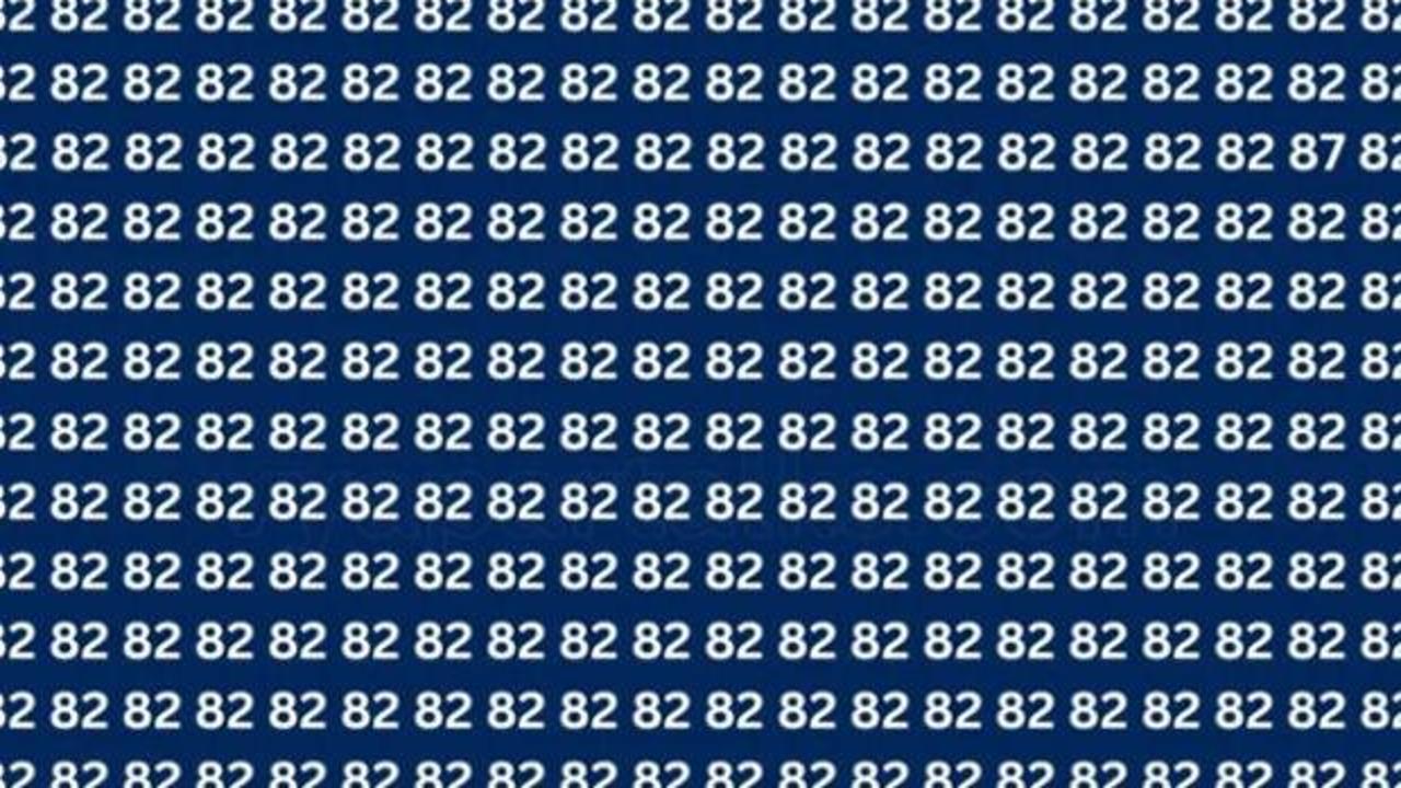 DİKKAT TESTİ | Farklı sayıyı 5 saniyede bulan üstün zekalı sayılıyor