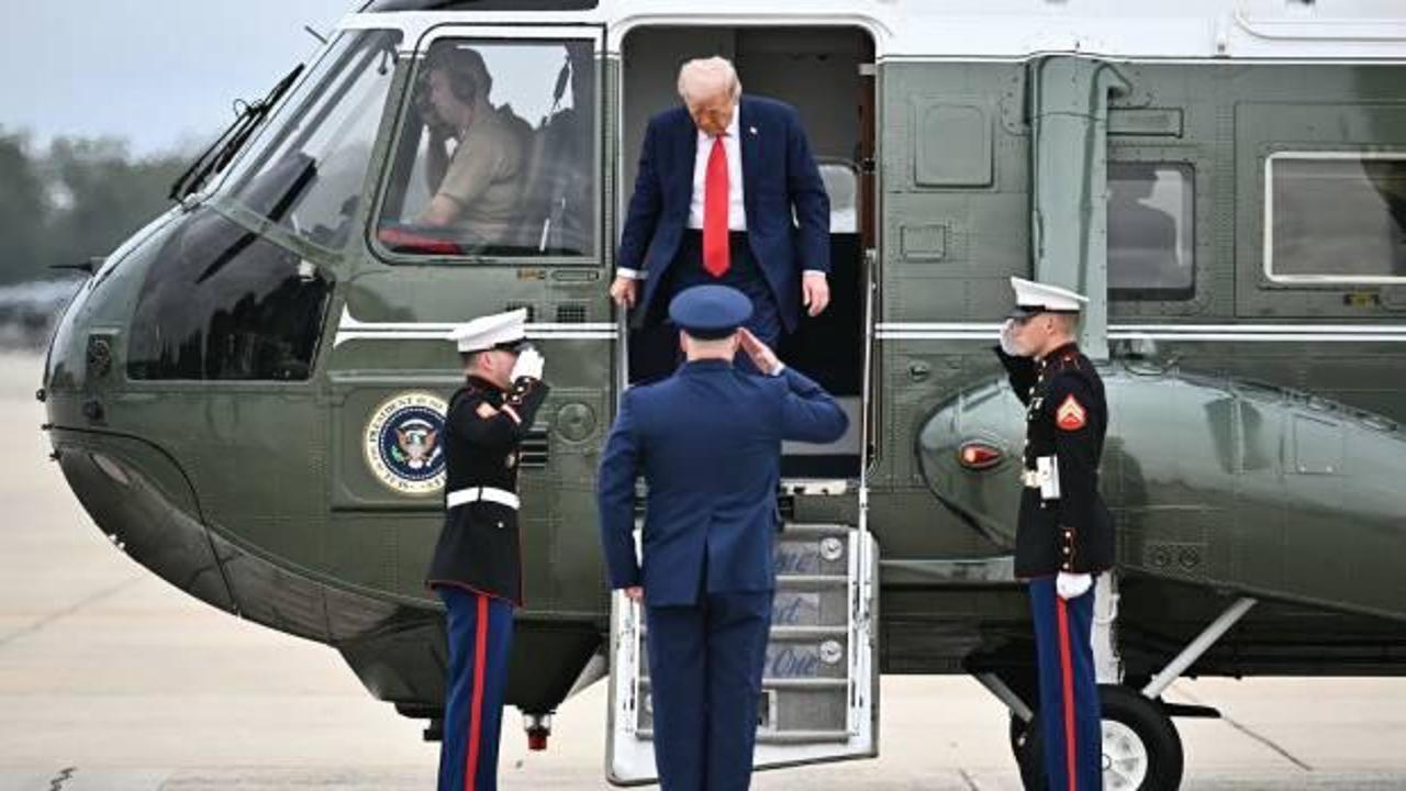 Trump'ın helikopterine lazer tuttu, Gizli Servis alarma geçti