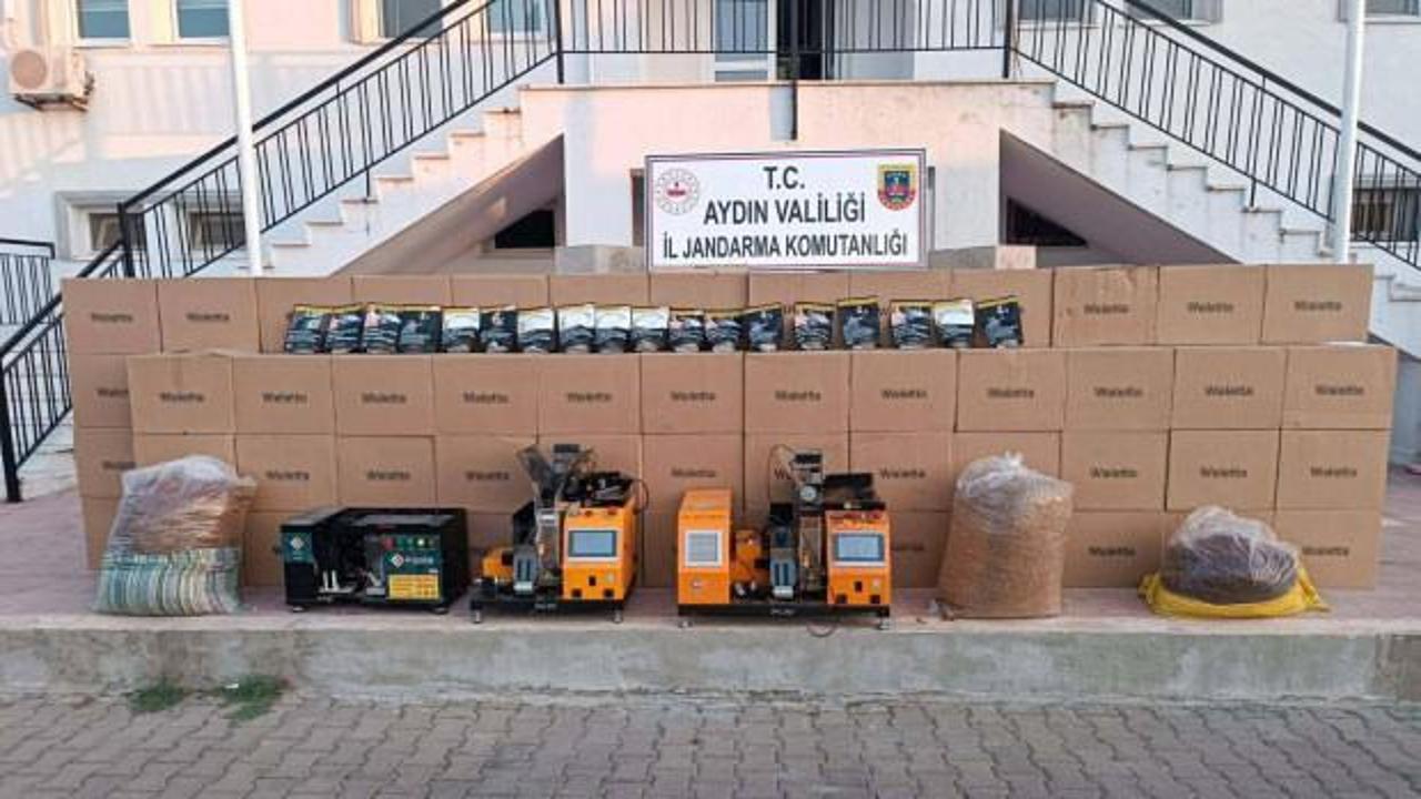 Aydın'da 1,2 milyon TL'lik kaçak tütün ve makaron ele geçirildi