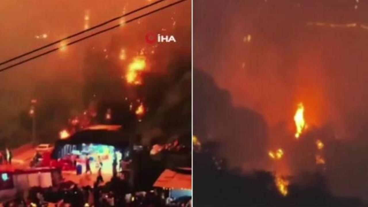 &Ccedil;in'de korku dolu anlar: G&ouml;kten ateş topları yağdı!