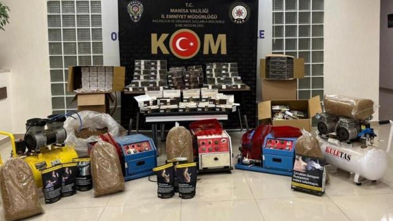 Manisa'da kaçak tütün operasyonu: 9 gözaltı